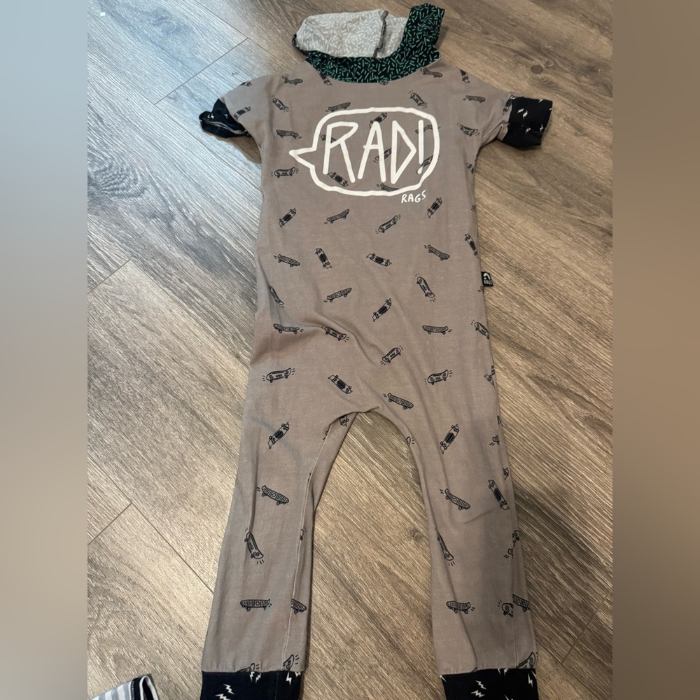 Rags to Raches short sleeve with hood skateboard